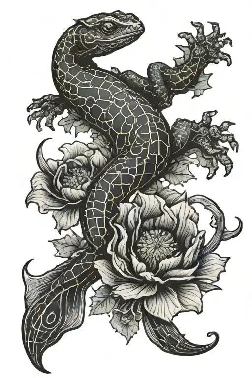 Salamander And Poppy