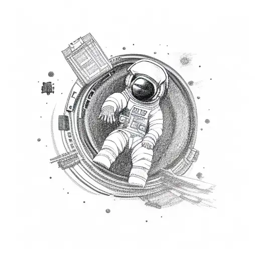 Astronaut Sitting Cross Legged