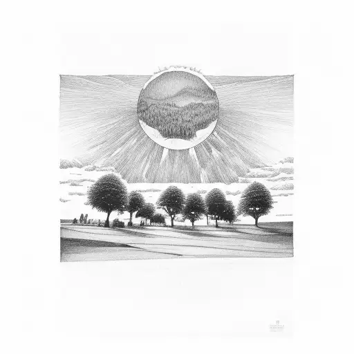 Sunset Over Green Hills