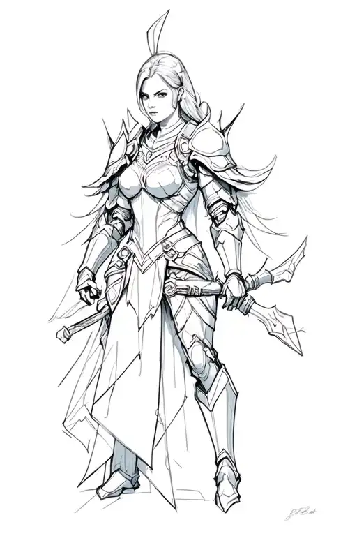 A Female Character In Armor