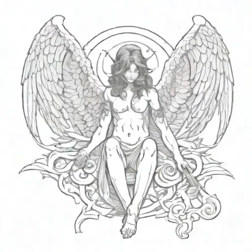 Demonic Looking Fallen Angel