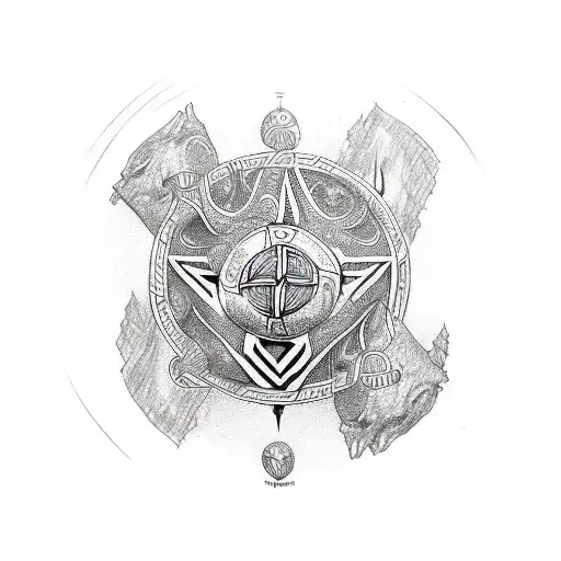 Viking Valhalla Vegvisir Odin