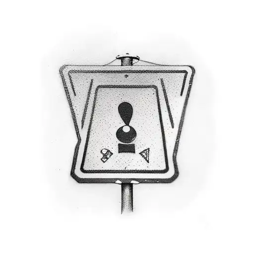 A Creative Drinking Game-themed Tattoo Incorporating Street Signs And Dice