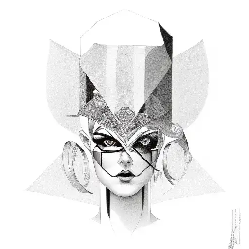 Funny Harlequin Figure