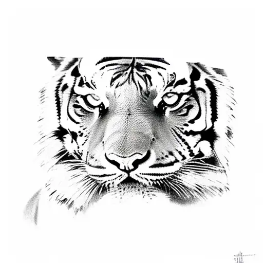 Tiger In Love With Flowers