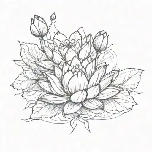 Lotus And Rose Intertwined