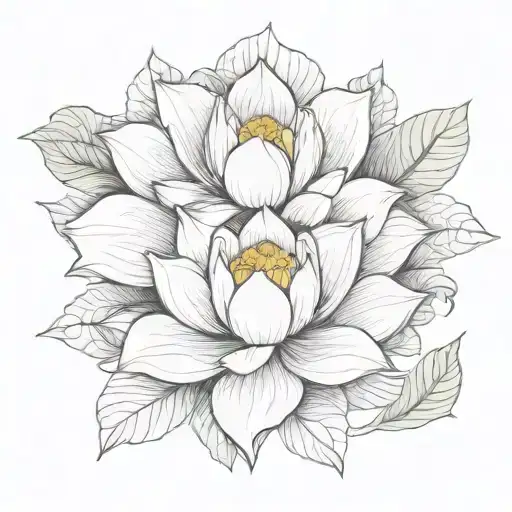 Lotus And Rose With Faces Merged Together