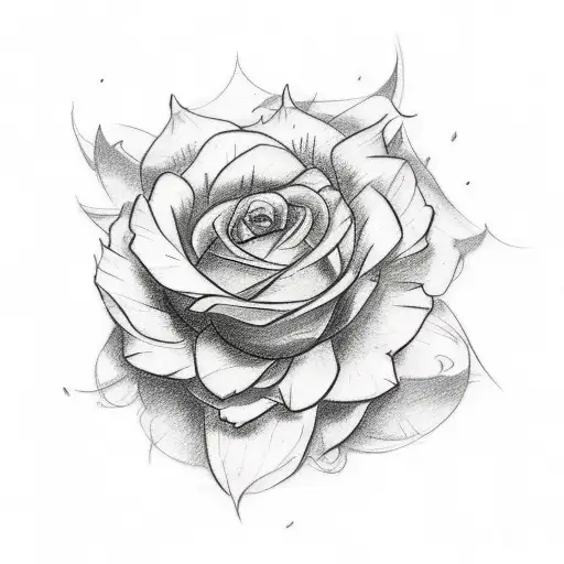 Beautiful Tattoo Sketch Of Flowers