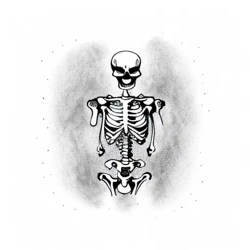 Skeleton Portraying Love And Number 8