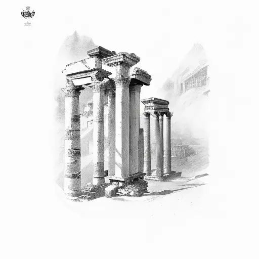 4 Degrading Roman Pillars