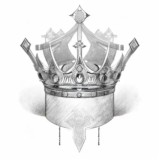 King Crown In One Continuing Line