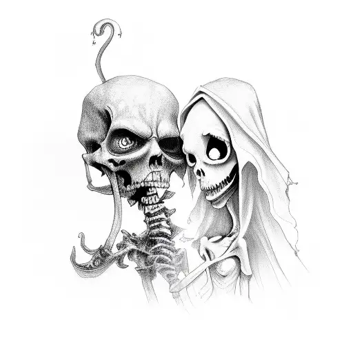 Grim Reaper And Corpse Bride