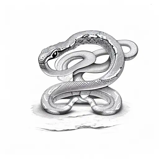 Snake Wrapped Around Text