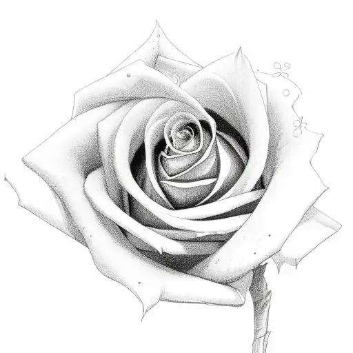 White Rose And Lightning