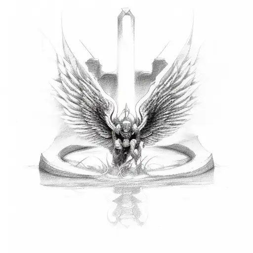 A Man With The Wings And Horns Of The Devil And The Pharynx Of An Angel