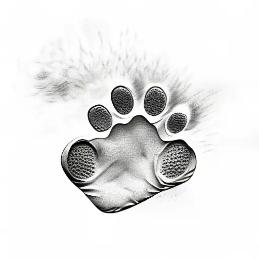 Dog Paw With Diezel Underneath