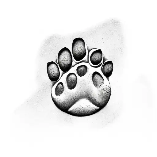 Dog Paw With Name Through