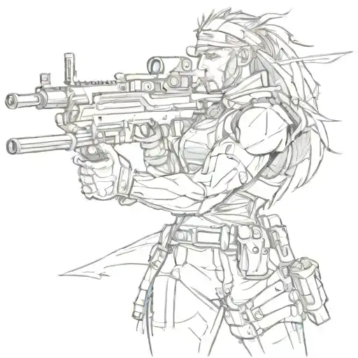 A Warrior With A Machine Gun And An Antenna