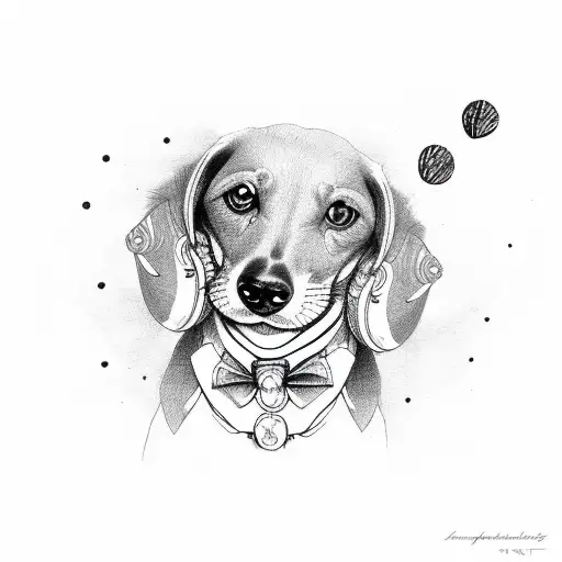 Dachsund With Rainbow