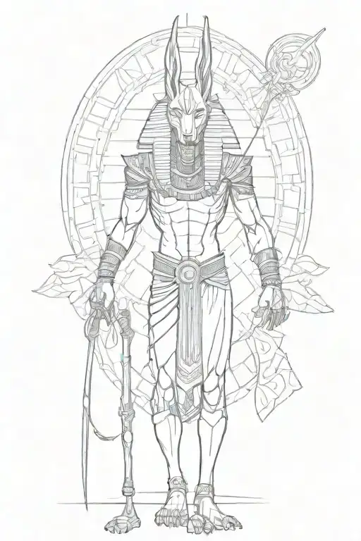 Anubis An Ra Egyptian God Full Body Made