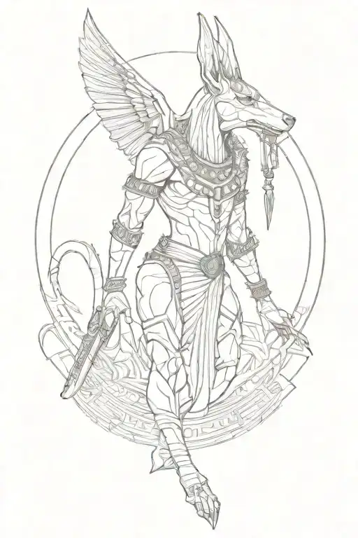 Anubis An Ra Egyptian God Full Body Made