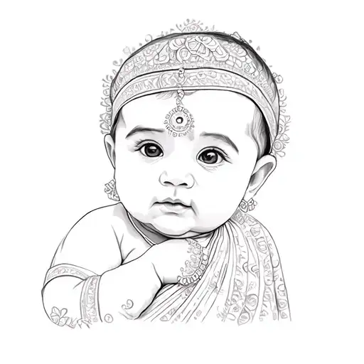 A Baby In A Sari