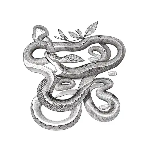 Olive Branch With A Snake On It Wrapped Around Forearm