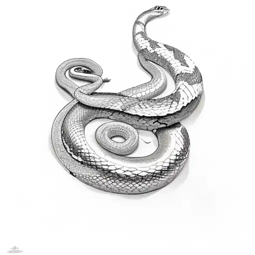 Olive Branch With A Snake Wrapped Around Forearm