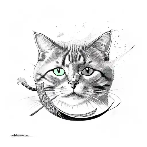 Cat Ninja With Katana