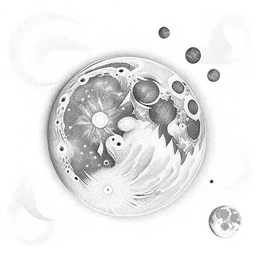 Moon Sunn Big Tatoo With No Colour