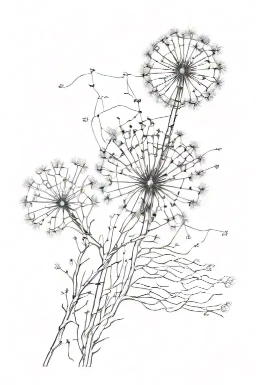 A Dandelion And Neurons And Its Spine