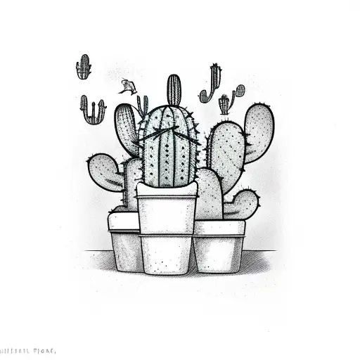 Cactus With Marquee Sign