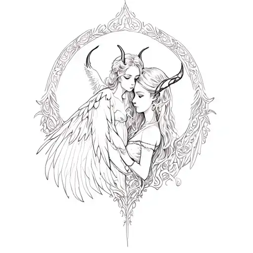 Angel And Demon Girl