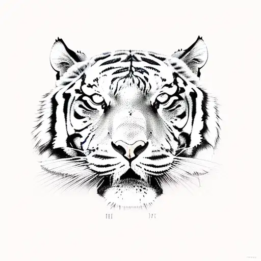 Tiger With Tender Flowers