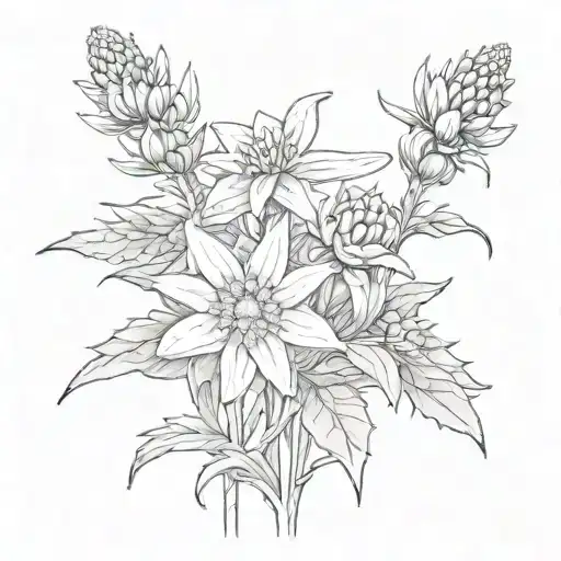 Single Edelweiss With Stem