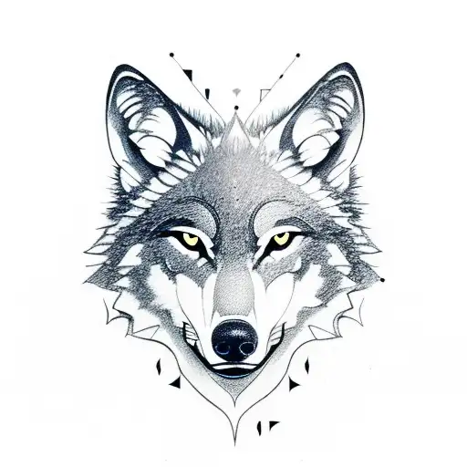 A Wolf Head Composed Of Intricate Musical Instruments