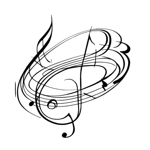 Music Notes Swirling