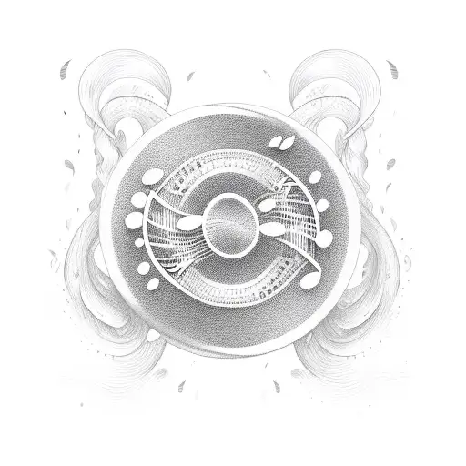 Music Note With Waves