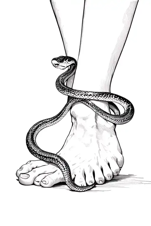 Snake Wrapped Foot