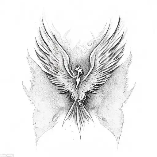 Phoenix Emerging From Ashes