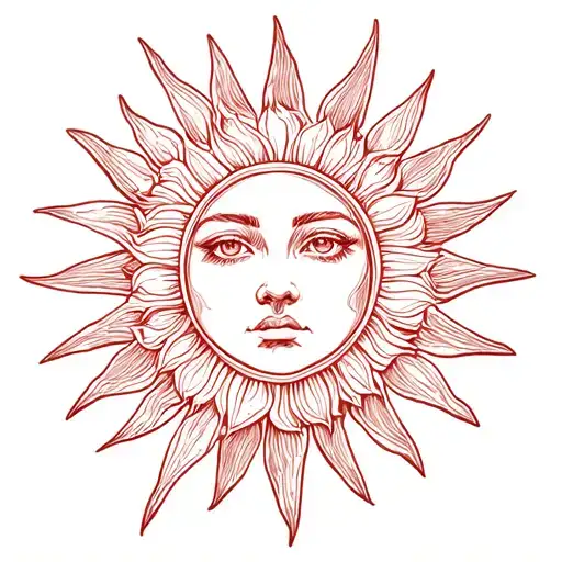 A Sun With A Femenine Face