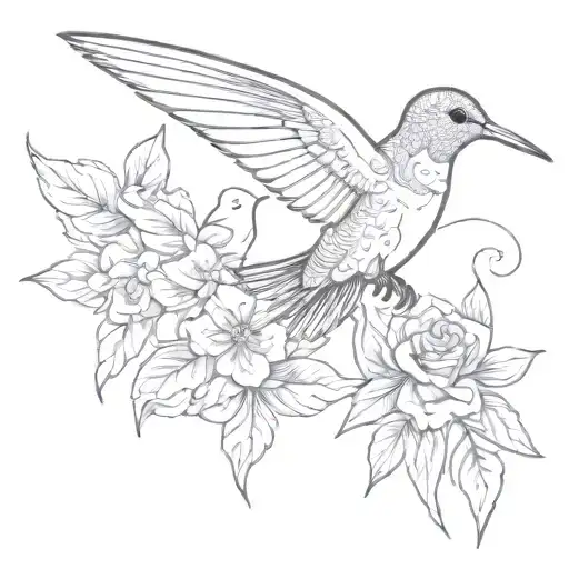 Dainty Hummingbird And Dove