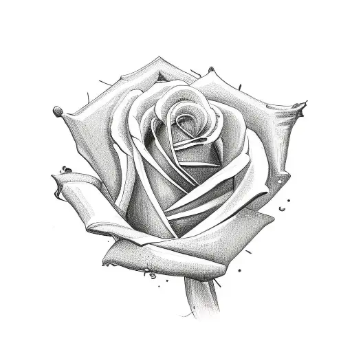 Sport Car With A Rose