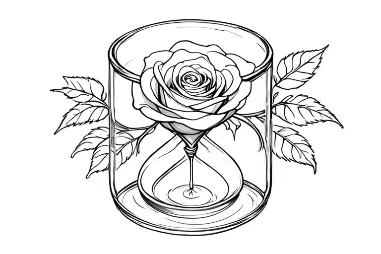 Rose Peddle Hourglass