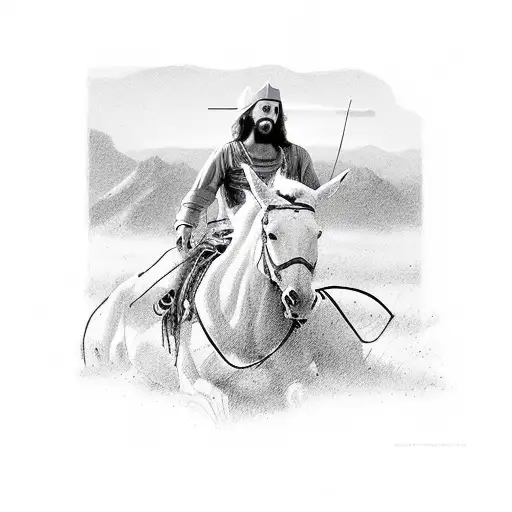 Cowboy And Jesus And Outdoors