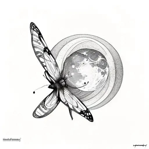 Butterfly With A Moon