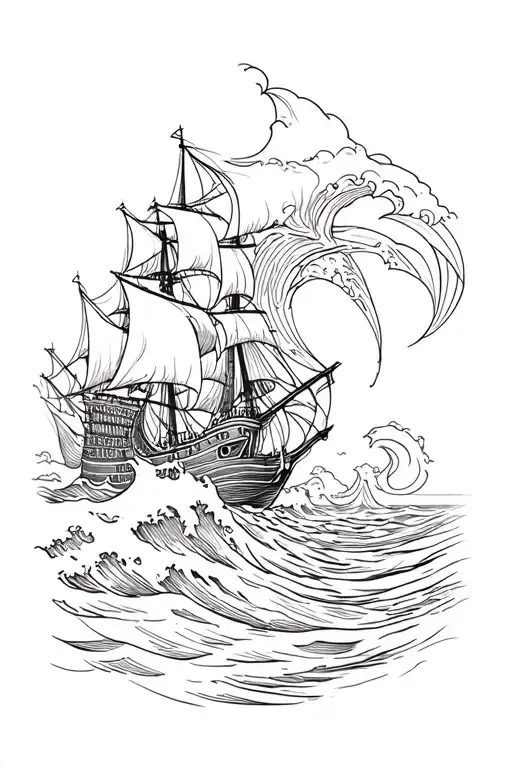 Pirate Ocean Wave Crashing