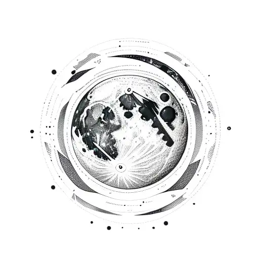 Moon Circle Outline Simple