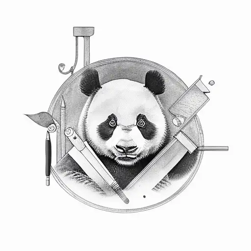 Panda With Tools And Wallet