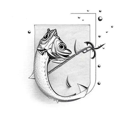 A Fishing Hook Shaped Like A Guitar Pick